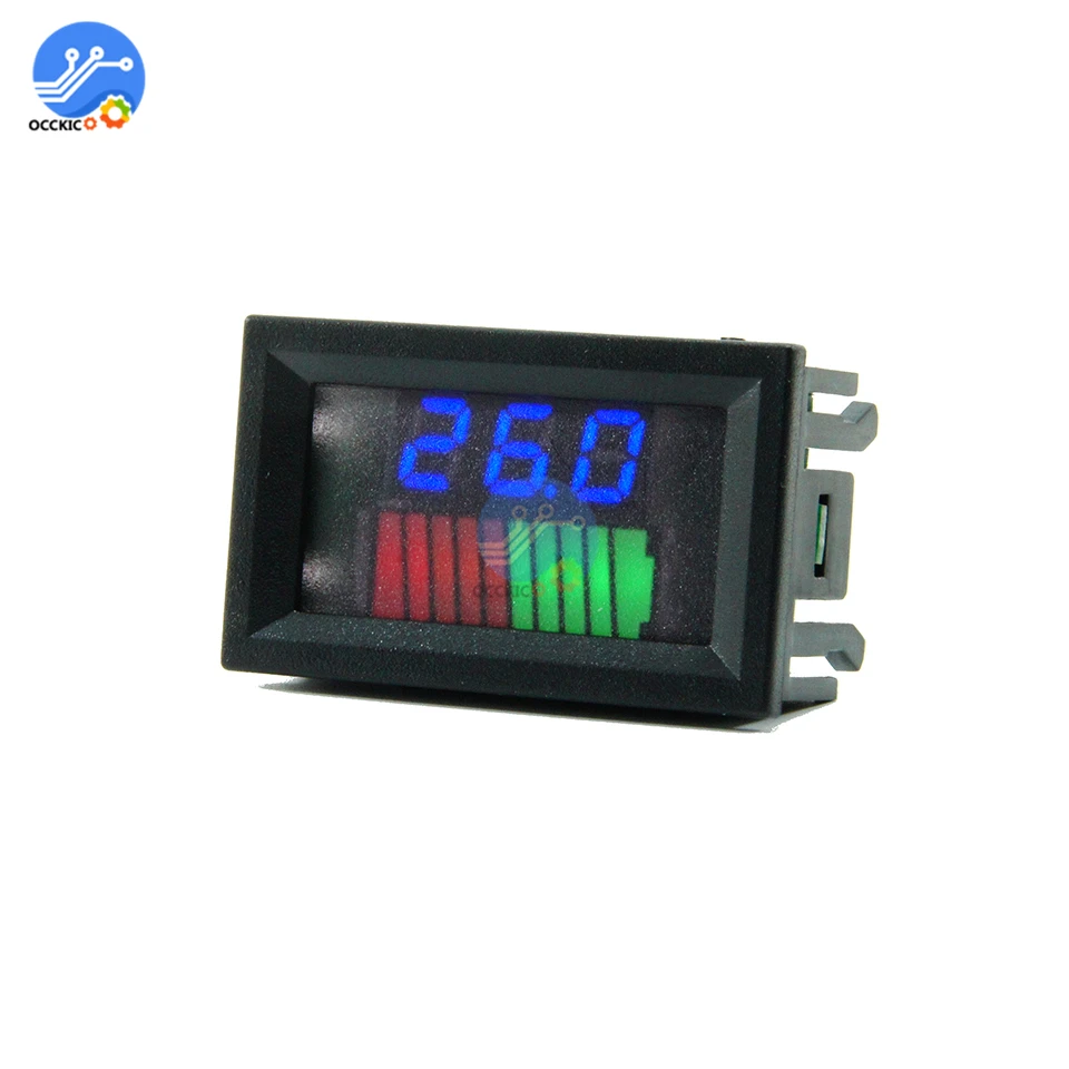 12V/36V/60V 24V/48V/72V 10 сегментный индикатор уровня заряда батареи тестер емкость