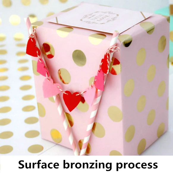 20 шт./компл. Bronzing dot 50x70 см подарочный рулон оберточной бумаги двухсторонний для дня рождения, праздничный подарок обертывание крафт бумага Декор подарки