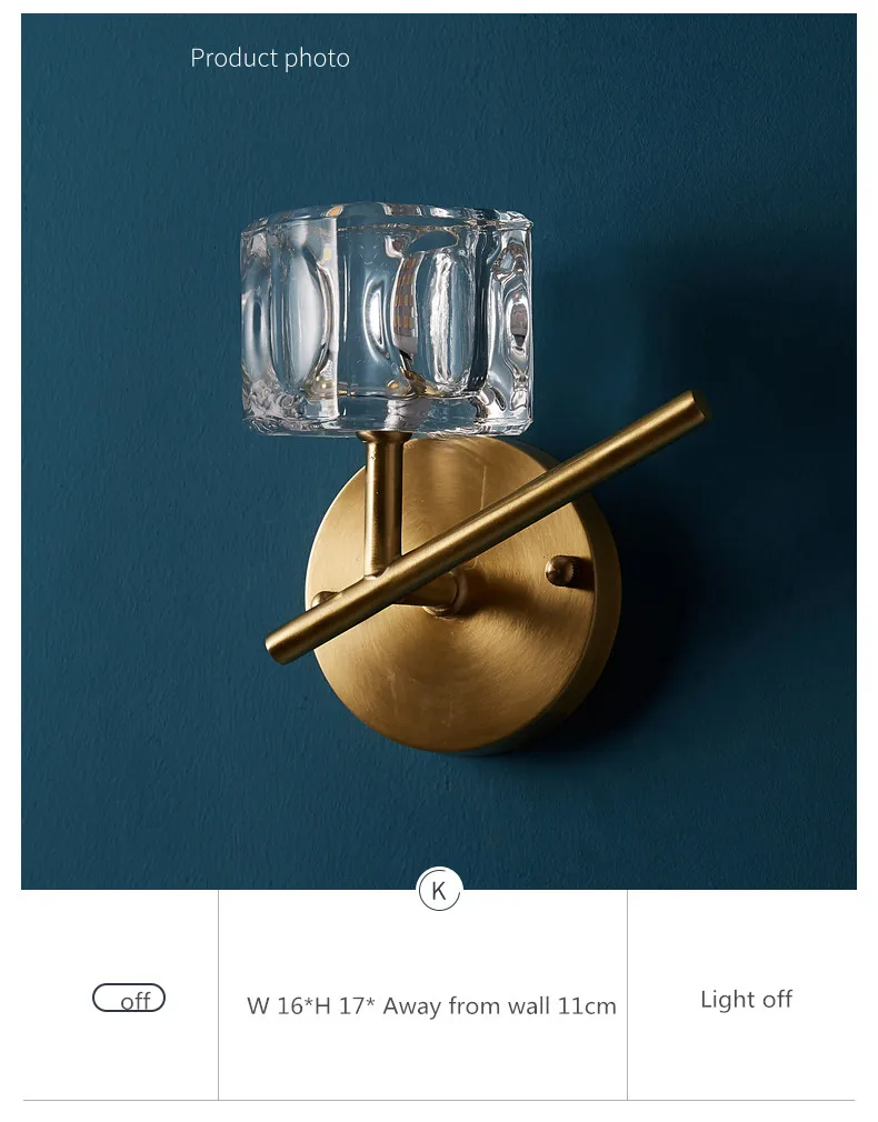 Modern Creative Personality Nordic Light Luxury Full Copper Web Celebrity Wall Lamps Hotel LED Crystal Wall Light