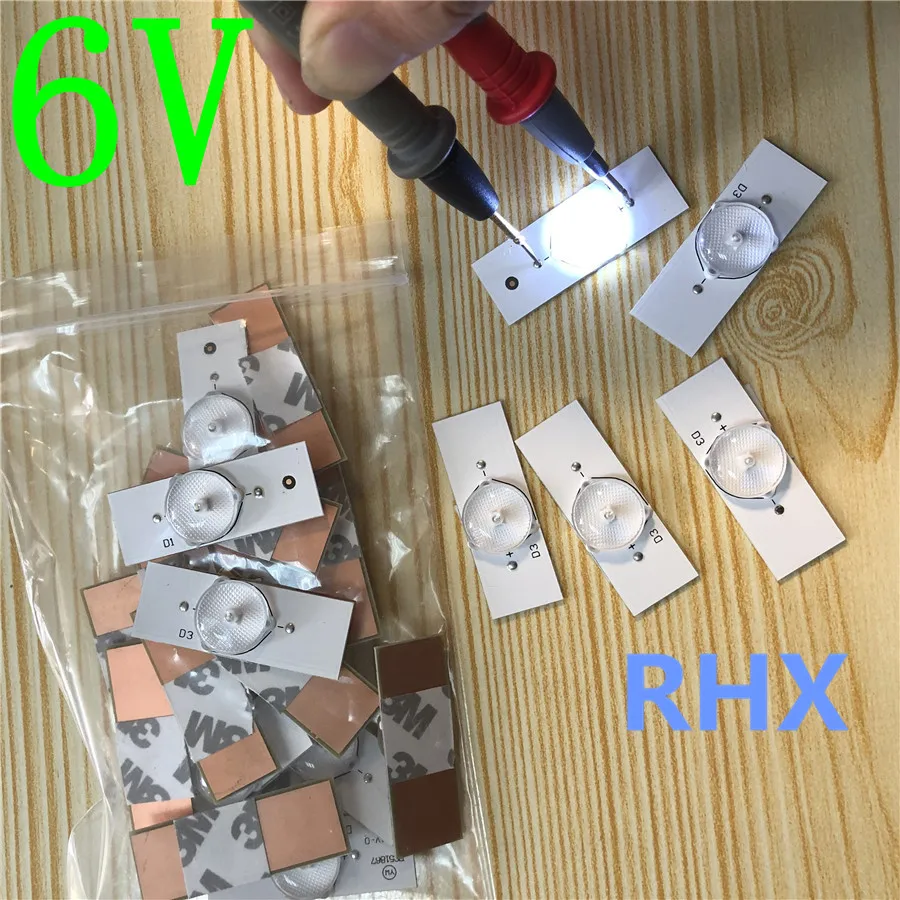 30 шт. 6 в SMD лампы бусины с оптической линзой Fliter для 32 65 дюймов светодиодный ремонт