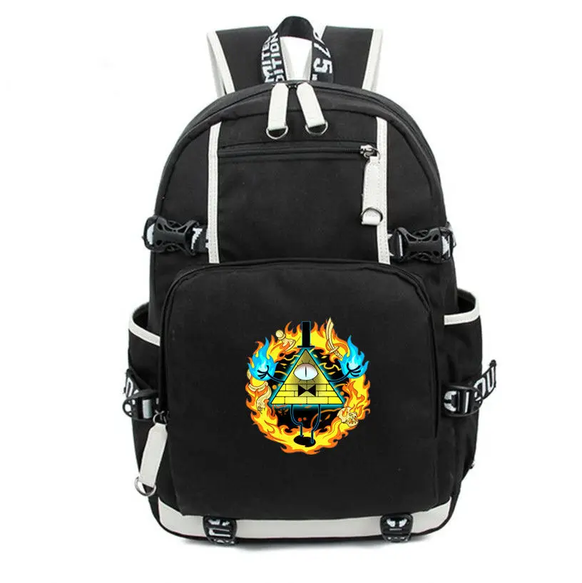 Anime Gravity Falls Backpack Canvas Bill Cipher School Bags shoulder bag Mabel Pines Travel Laptop rucksack | Багаж и сумки