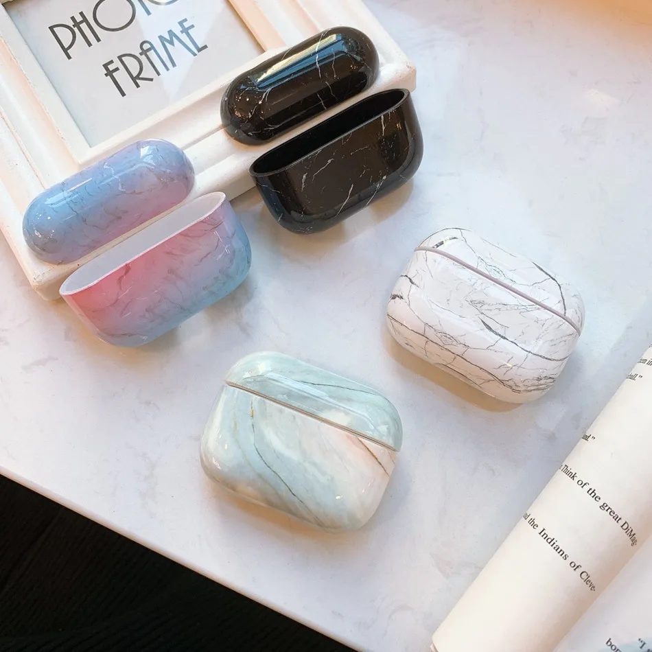 Чехол для наушников Apple Airpods Pro мраморный силиконовый мультяшный чехол Air Pods 3