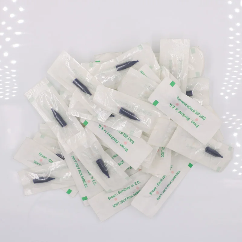 

100Pcs/lot Professional1R,2R,3R Generic Hex Needle Caps for Permanent Makeup Sunshine/Golden Rose Tattoo Machine Accesories