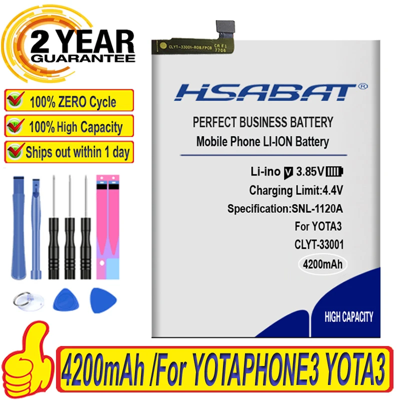 Топ-бренд 100% Новинка 4200 мАч CLYT-33001 Аккумулятор для YOTAPHONE3 YOTA3 YOTA Y3 батареи +