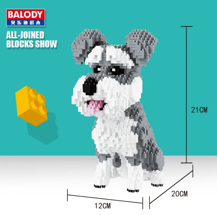 Мини кубики Balody модель домашнего питомца маленькие игрушка животное в сборе