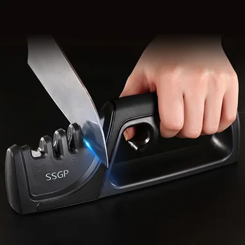 

New Mini Three-Stage Knife Sharpener Quick Sharpening Tool Kitchen Household Multi-Function Kitchen Scissors Knife Stone