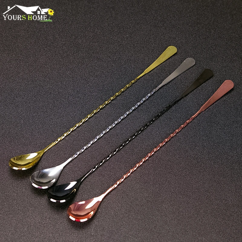 

Stainless Steel Cocktail Bar Spoon Hoffman Drink Mixer Bar Stirring Mixing Spoon Stirrer Barware