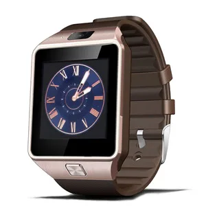 Умные часы, цифровые спортивные золотые Смарт-часы DZ09 с шагомером для Pge, Bluetooth, подключения телефона Android, мужские часы - Цвет: Золотой