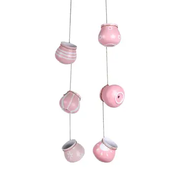 

6pcs In 2 String Hanging Ceramic Pot Planters Wall Ceiling Mount Succulent Plant Pot Cactus Container Bonsai Pots With Hemp Rope