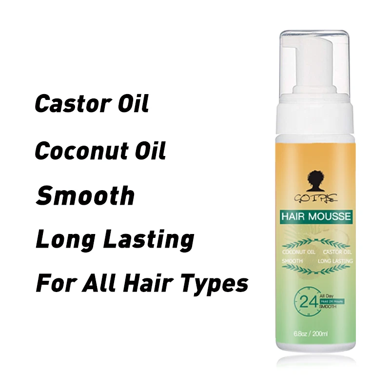 Natural Hair Products Curly Hair Mousse 200ML Strong Hold Styling Foam for Wig curly hair mousse