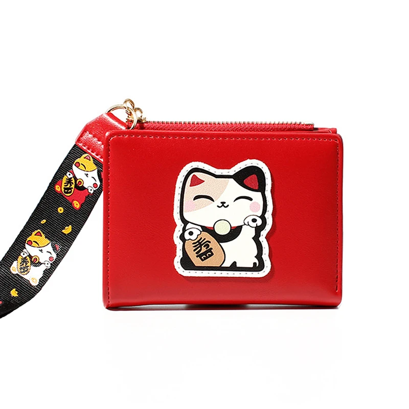 

Cute Cartoon Women Wallet Female PU Leather Wristlet Handbag Short Zipper Coin Purse Multi Slots Card Holder Ladies Clutch Bag