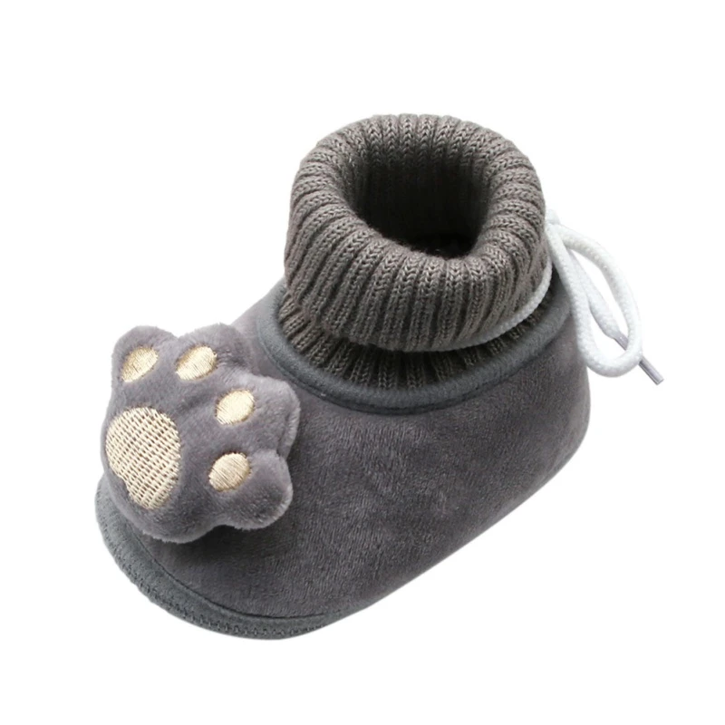 

Autumn Newborn Baby Girl Boy Cartoon Knitting Boots Infant Toddler Casual Sneakers Non-slip Soft Soled Walking Shoes