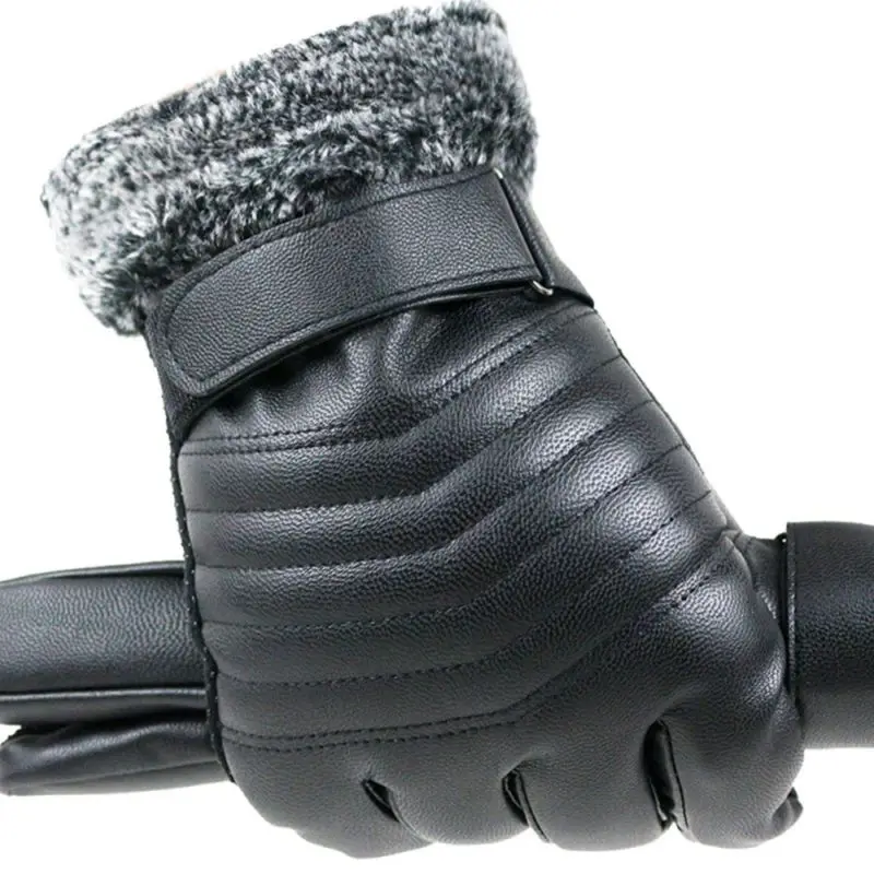 Перчатки для велоспорта мужские/женские толстые противоскользящие кожаные зимние перчатки для езды на мотоцикле спортивная одежда ручной работы