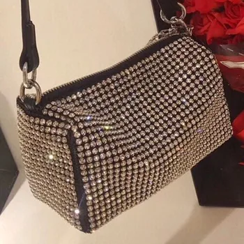 

Louis brand Leather Handbag Fashion Rhinestone Bag Full Diamond Wild Shoulder Bag Famous Designer Genuine Leather Messenger Bags