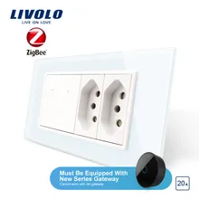 Livolo стандарт США/Австралии, новое приложение SeriesWall Smart wifi, 2 банды 1Way zigbee& 2 Бразилия 20A, aleax, google home, пластиковый ключ, без логотипа