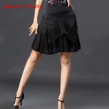

Latin Dance New Female Adult Sexy Tassel Skirt National Standard Clothes Swing Ballroom Dance Performance Costume