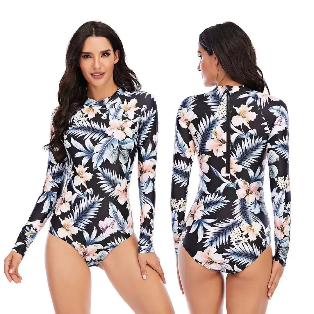 One Piece Surfing Suit Rashguard Long Sleeve Swimwear Swimsuit Women Gilrs Laydies Outdoor Beach Wear Bodysuit | Спорт и развлечения
