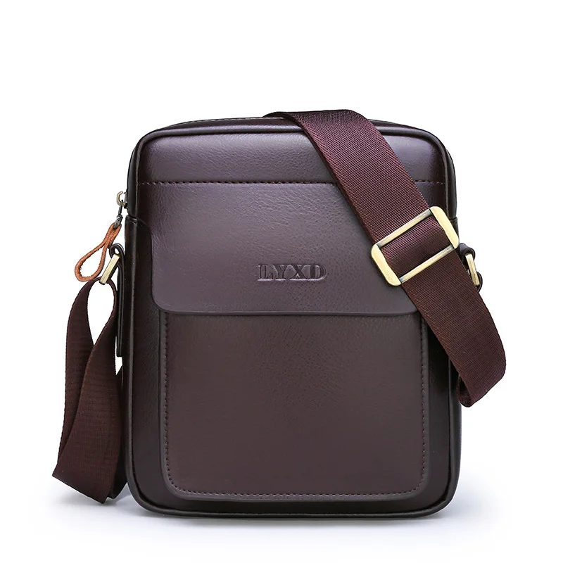 Мужские сумки новые модные сумки многофункциональные через плечо водонепроницаемые деловые сумки на плечо для мужчин Высокое качество - Цвет: Brown-M
