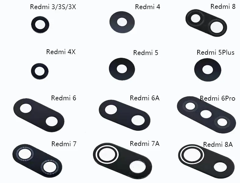 2 шт./лот для Redmi 3 3S 3X/4 4X 5 5Plus 6 6A 6Pro 7 7A 8 8A задняя камера стеклянная крышка объектива