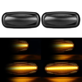 

2pcs Flowing Water Side Marker Signal Light Dynamic LED Side Repeater Indicator For Land Rover Discovery 2 Defernder Freelander1