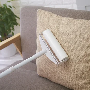 

Cleaning Roller Removing Hair Sticky Mop Extendable Handle Cleaner Hair Sticky Paper Roller 60 Sheets for Lint Dust Fluff