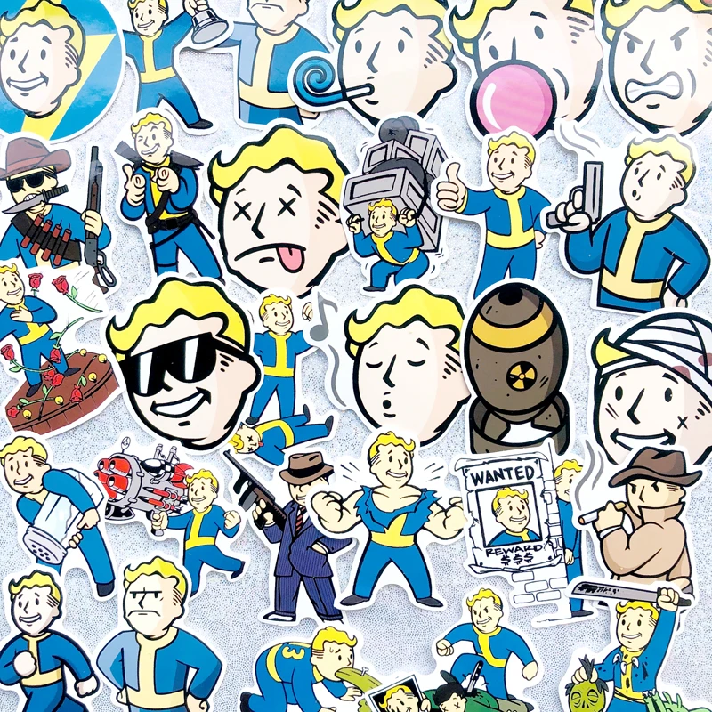 29 шт. игра Fallout наклейка s для багажа скейтборда телефона ноутбука стикеры мотоцикла велосипеда стены гитары водонепроницаемый наклейки