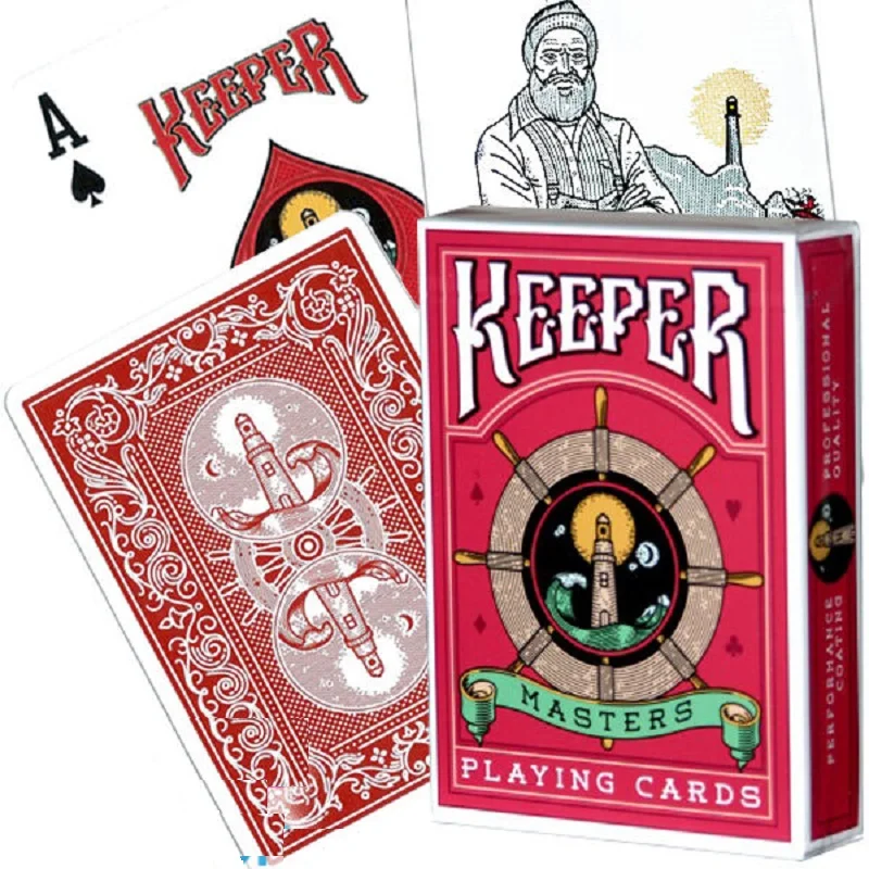 

Ellusionist Keeper Masters Red Marked Playing Cards Deck USPCC Poker Magic Card Games Magic Tricks Props for Magician