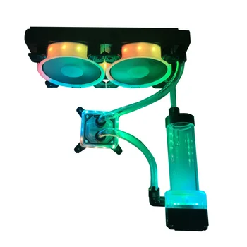

Water Cooling Cooler Kit CPU Water Tank Water Pump 240mm Radiator 120mm fan Computer Radiator system G1/4 hose Tube
