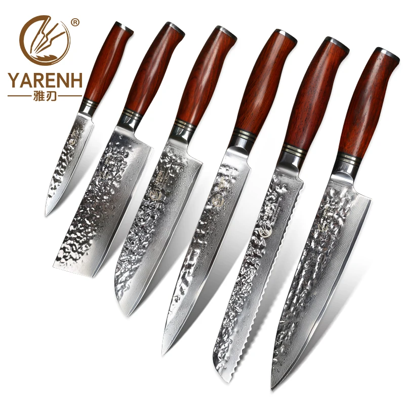 Yarenh 6 Pcs Kitchen Knives Sets Pro Chef Knife Set Best Cooking Tools 73 Layers Japanese Damascus Steel Dalbergia Wood Handle Aliexpress,Origami For Beginners Animals