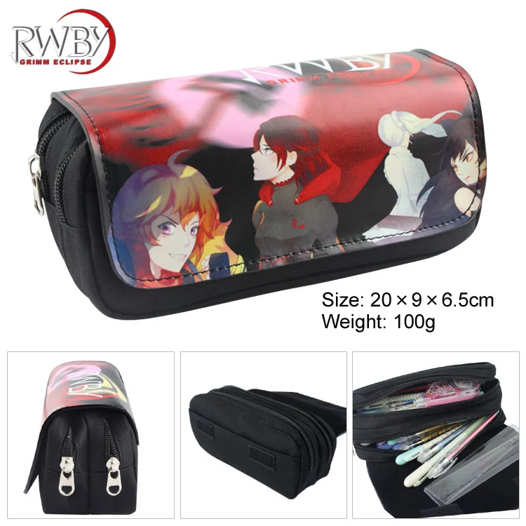 RWBY Ruby Rose Weiss schnee пенал из ткани школьный пенал женская сумка-косметичка Сумка канцелярские принадлежности на молнии сумка канцелярские принадлежности - Цвет: 02
