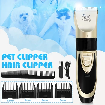 

Professional Pet Cat Dog Hair Trimmer Rechargeable Animal Grooming Clippers Shaver Electric Scissors Dogs Hair Cutting Machine