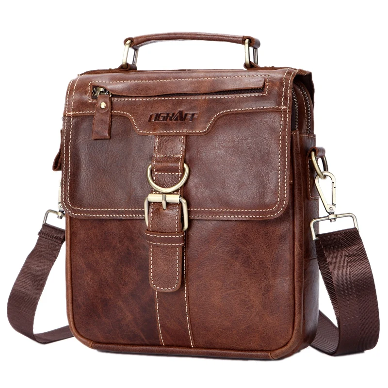 

ABDB-OGRAFF Bag Men Shoulder Bags Genuine Leather Handbags Male Designer Office Bag Leather Handbag Messenger Crossbody Men Bag