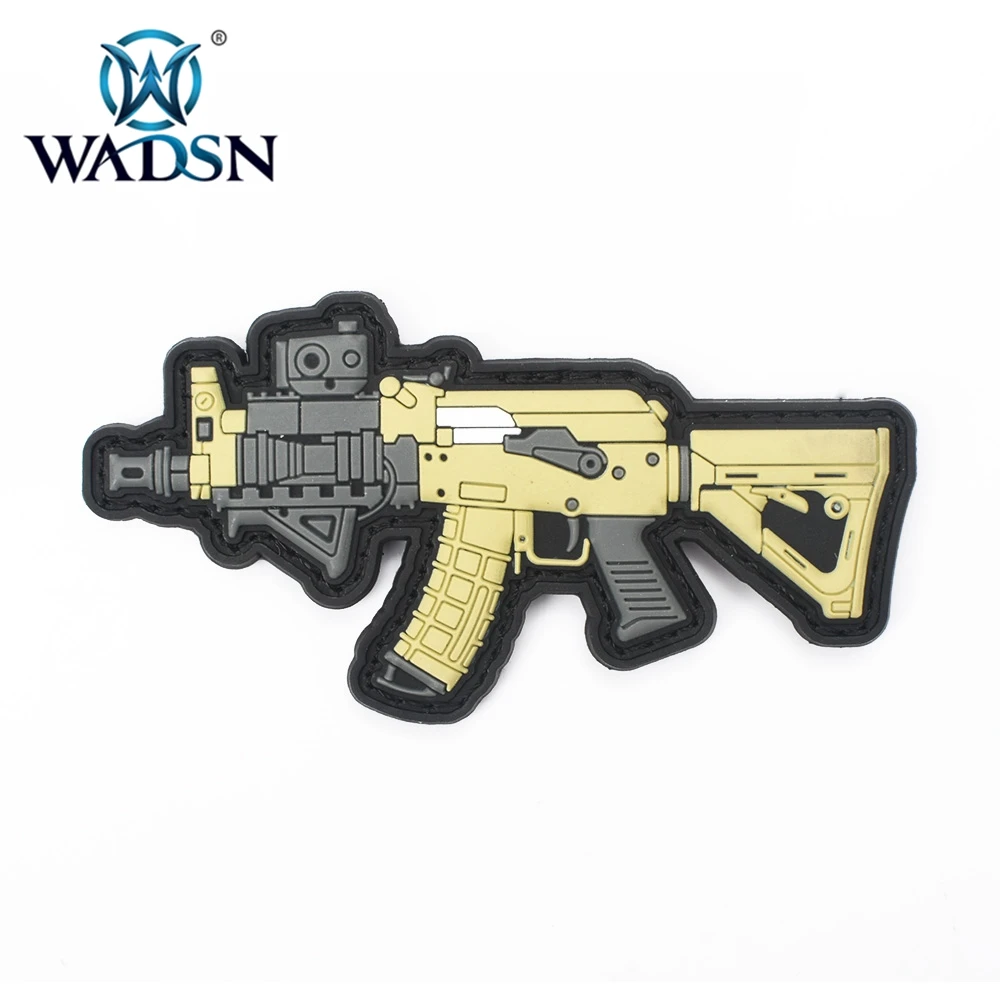 WADSN мини MK18 Geissele моделирующий патч военный армейский тактический боевой патчи 1911 пистолетные эмблемы Аппликации, бейджи инструменты для улицы - Цвет: AK74