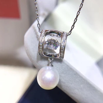 

Shining 925 Sterling Silver Pearl Necklace Chain with Pendant Mountings Necklace Findings Jewelry Parts Fittings Accessories