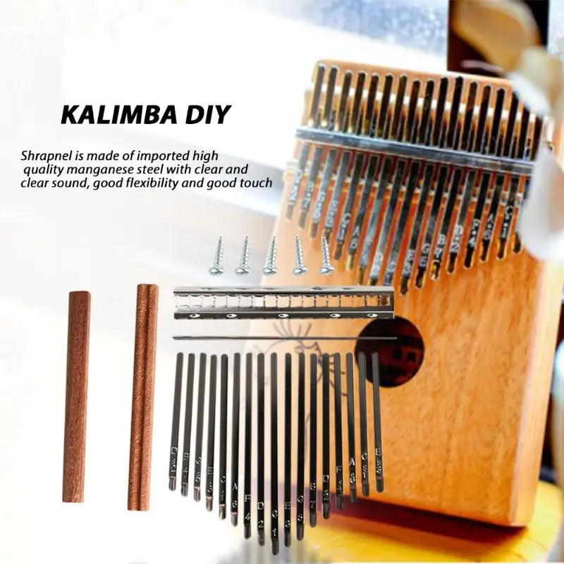 17 клавиш Kalimba DIY Набор большой палец пианино шрапнель мост надпись клавиатура