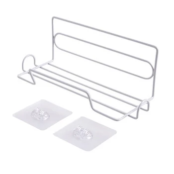 

Kitchen Wrap Organizer Storage Rack Home Apartment Door Hanging Holders Cabinet Foil Shelf Decoration
