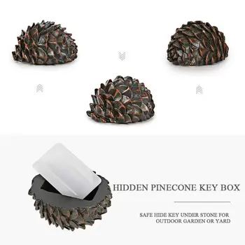 

Pinecone Hide Keys Box Outdoor Garden Security Stash Storage Case Hidden Key Box