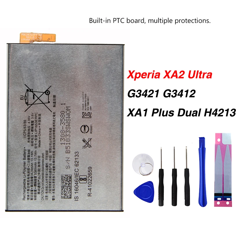 

Original XA2 Ultra Battery for Sony Xperia XA2 Ultra G3421 G3412 XA1 Plus Dual H4213 3430mAh