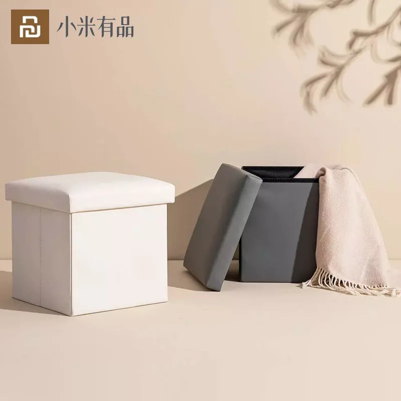 

Youpin Storage Bench Stool Ottoman Chair Folding Storage Box Cube Storage Organizer Box Comfortable Sofa Pouf Household
