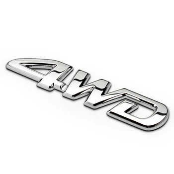 

3D Chrome Metal Sticker 4WD Emblem Badge Decal Car Styling For Toyota SUV Rear Trunk Off-road Highlander RAV4 Tiguan Honda