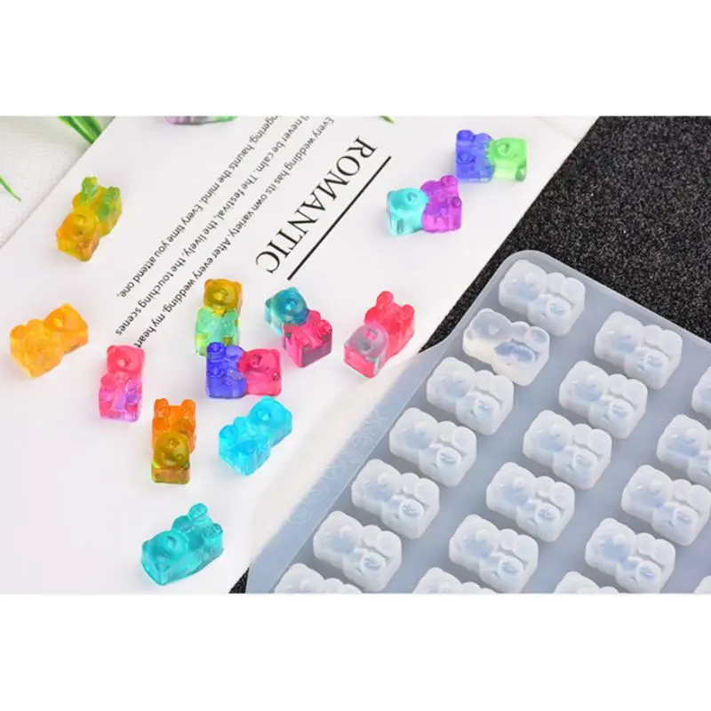 Мягкие конфеты желе силиконовые формы милый медведь форма DIY торт кулон изготовление