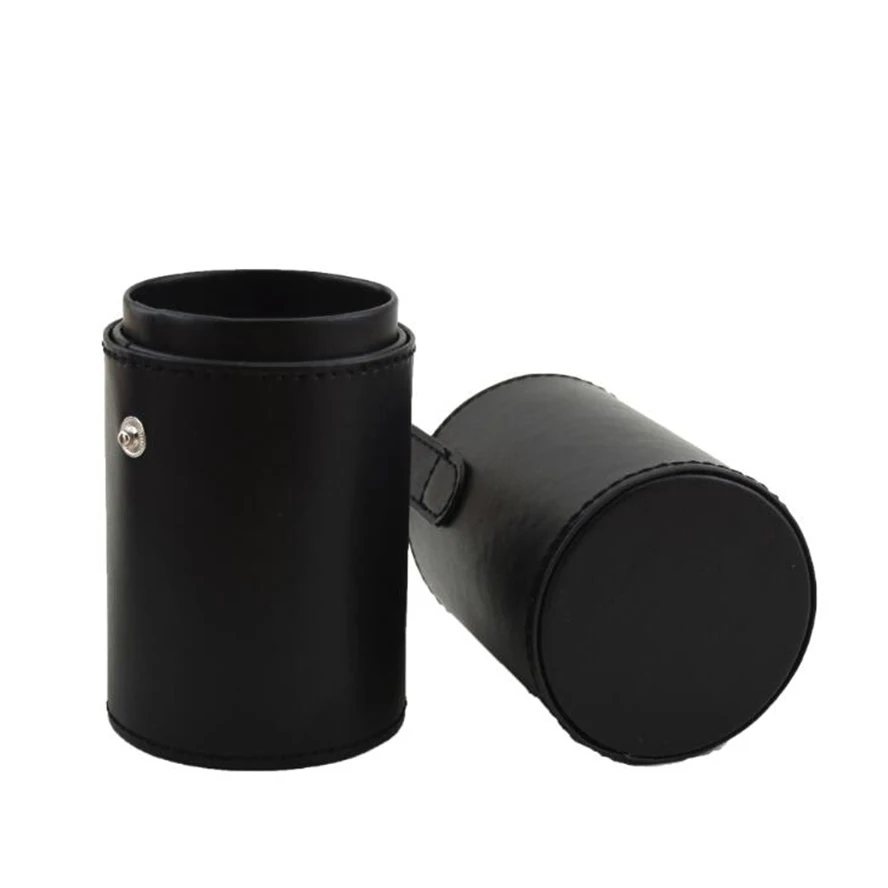 Fashion Travel Makeup Brushes Holder PU Leather Cosmetic Pens Tube Cup Container Lipstick Storage Makeup Organizer Outdoor 3