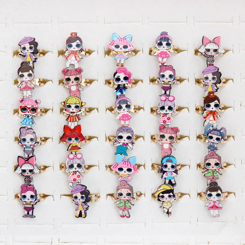 36 Uds LOL surprise dolls anillos de figura Original anime cartoon