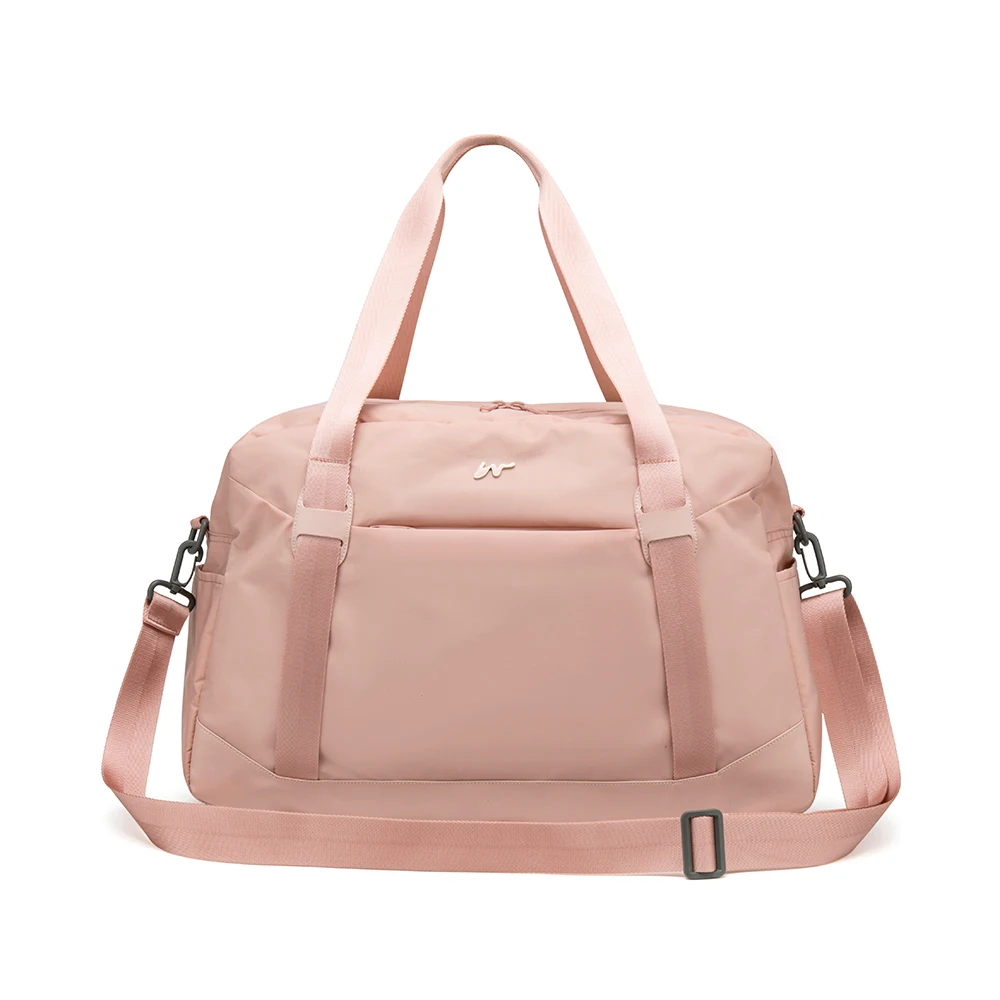 Bolso de viaje grande y plegable para mujer, bolsa de mano de poliéster, bolso de hombro impermeable, para gimnasio y fin de semana