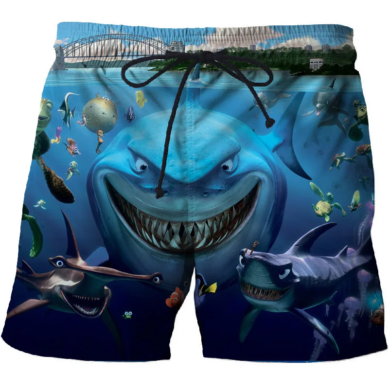 

Fun printing summer men's beach shorts quick-drying sports shorts 3D shark series shorts sweat-proof cool men's shorts 2020 new