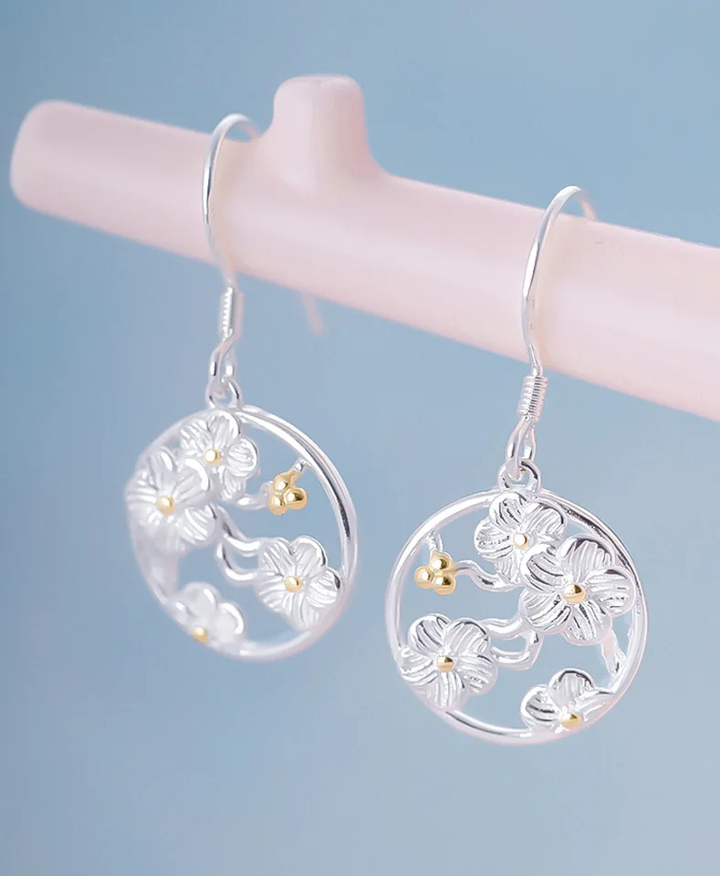 AXELUNA Orecchini a forma di fiore di ciliegio per le donne in