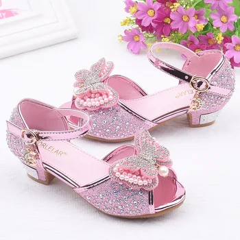 

AFDSWG girls sandals summer kids shoes,Girls sandals princess shoes children high heels,sandals for kids girls