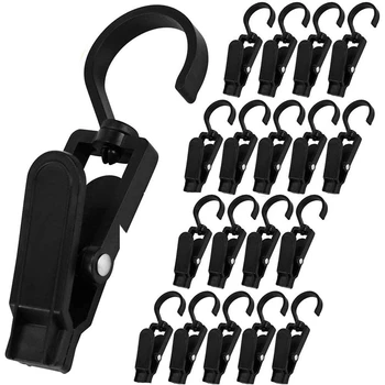 

50PCS Laundry Hooks Clip Plastic Swivel Hanging Clothes Pins 4.2 Inches Beach Towel Clips for Beach/Lounge Chairs