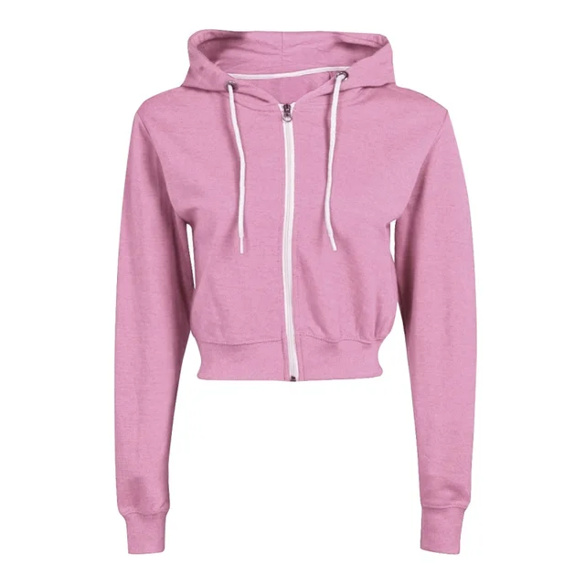 crop top zip up hoodie