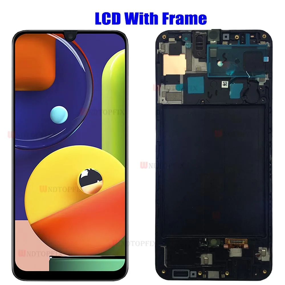 

For Samsung Galaxy A50S A507 LCD Display Touch Screen Digitizer With Frame Assembly Replacement For Samsung A50s LCD
